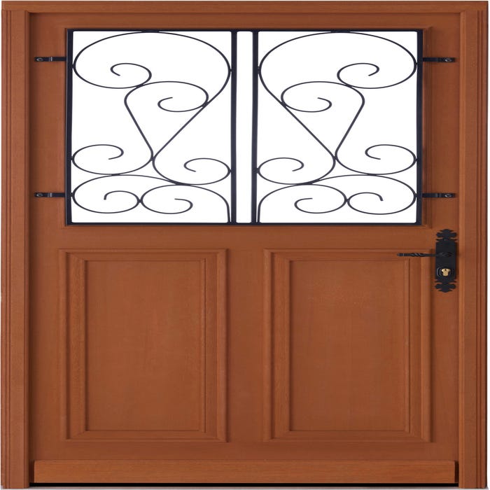 Porte d'entrée en bois poussant gauche H.215 x l.90 cm Lola - GAM 0