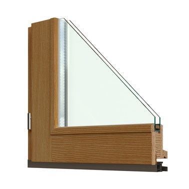 Fenêtre bois H.215 x l.80 cm ouvrant à la française 1 vantail tirant gauche Pin 2