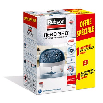 4 recharges absorbeur d'humidité Basic - RUBSON