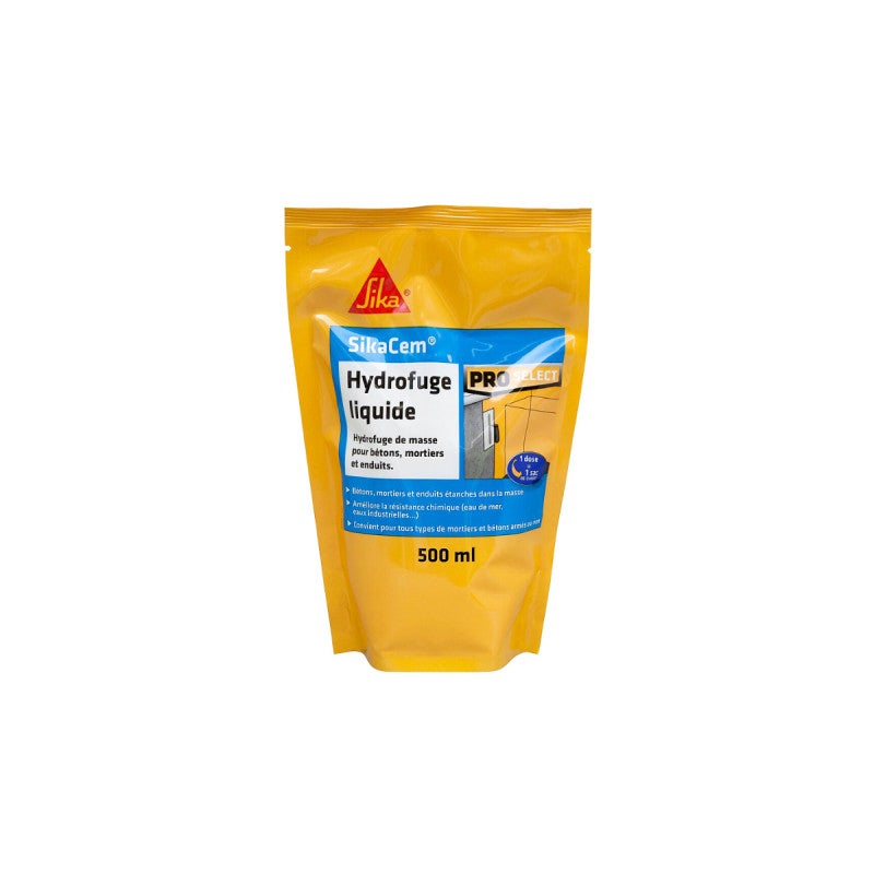 Hydrofuge De Masse Liquide SIKA SikaCem - Pour Béton Et Mortier - 500ML ...