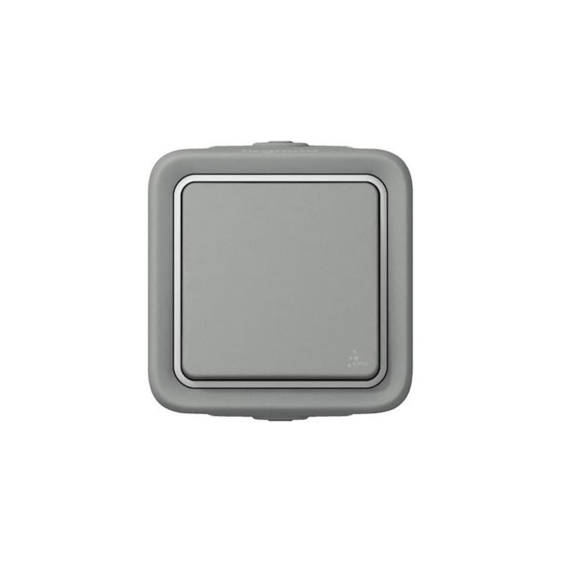Interrupteur ou va-et-vient étanche PLEXO complet IP55 saillie gris simple - LEGRAND - 069711 2