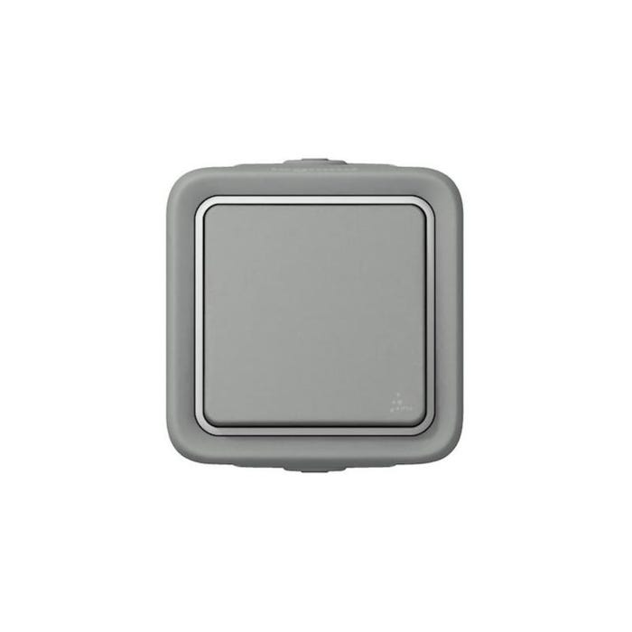 Interrupteur ou va-et-vient étanche PLEXO complet IP55 saillie gris simple - LEGRAND - 069711 2