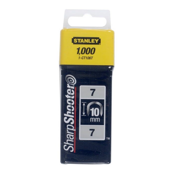 Agrafes cavaliers 10mm type 7 boîte de 1000 - STANLEY - 1-CT106T 3