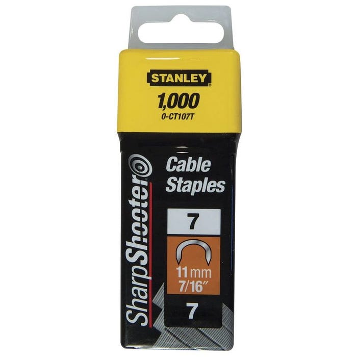 Agrafes cavaliers 10mm type 7 boîte de 1000 - STANLEY - 1-CT106T 2