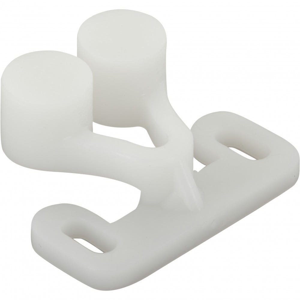 Lot de 2 loqueteaux à pression plastique HETTICH, L.25 x l.31 mm 0