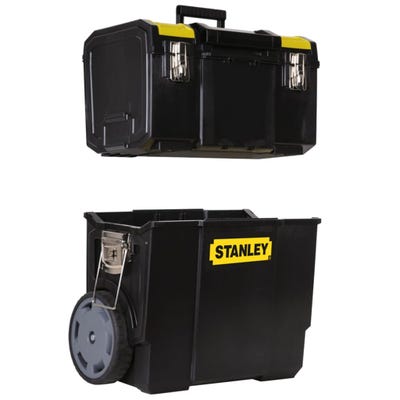 Servante Stanley Modulo 3 en 1 avec boîte Touchlatch à tiroir 55,6L poignée  télescopique avec 2 roues ❘ Bricoman