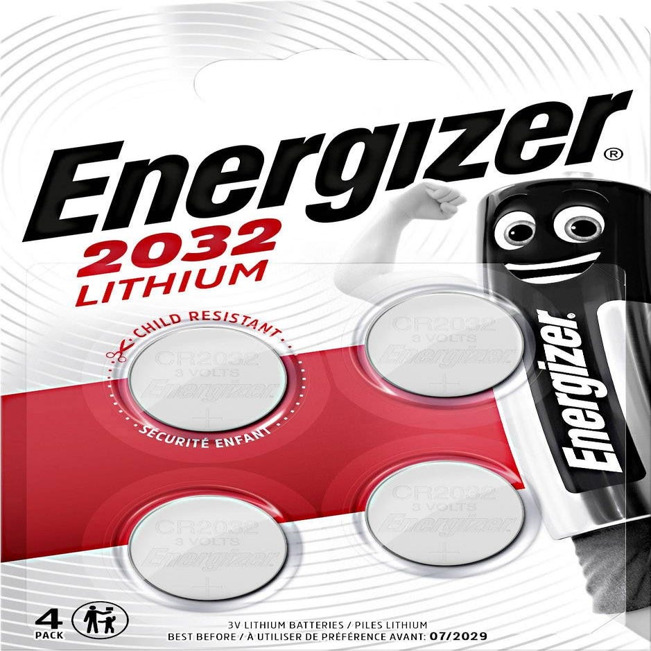 Lot De 4 Piles Plates Energizer Cr2032 3v 0