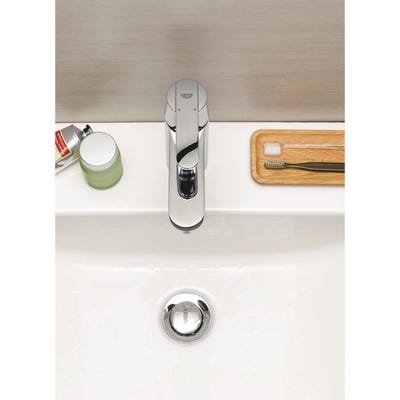 Mitigeur lavabo GROHE Quickfix Start 2021 avec tirette et vidage chromé  taille S + nettoyant GrohClean