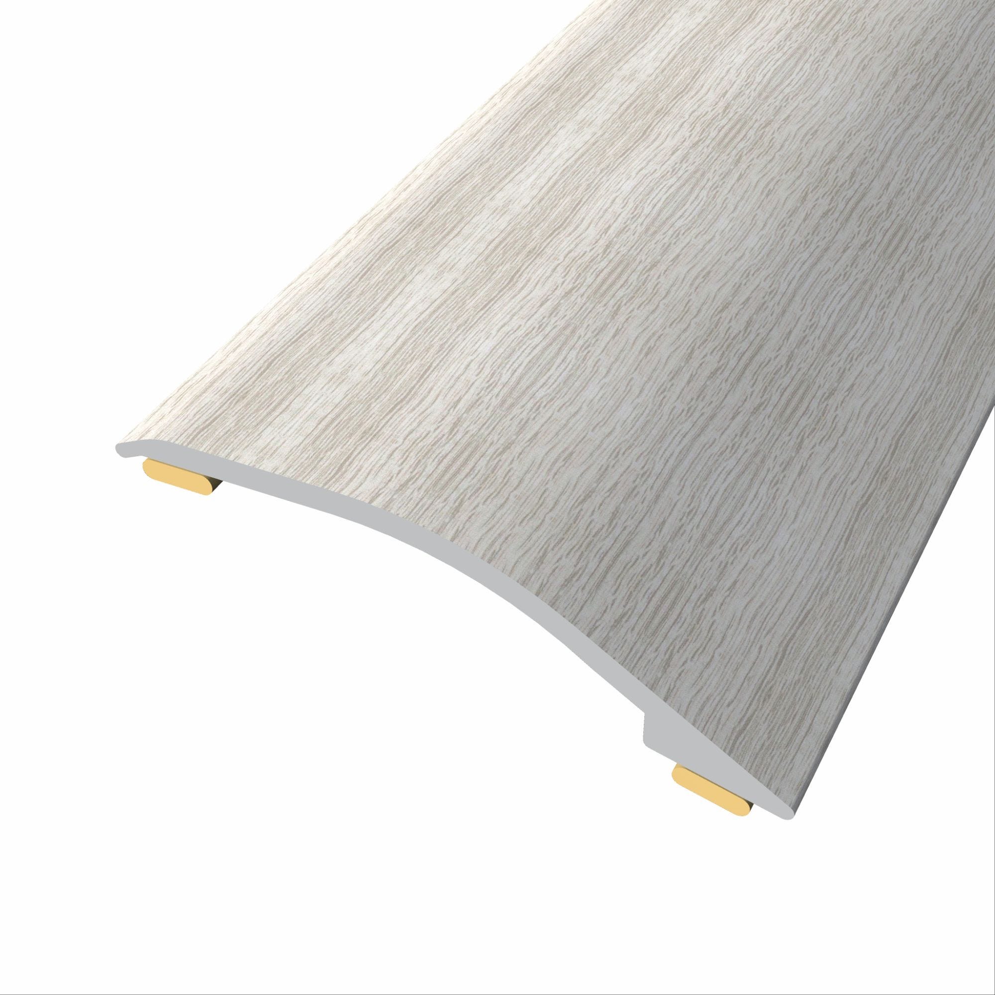 barre de seuil adhésive différence niveau aluminium coloris (73) Chêne blanc gris Long 90 cm larg 3,8cm Ht 1,2cm 1