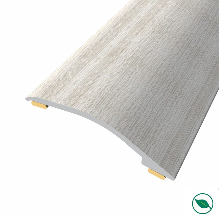 barre de seuil adhésive différence niveau aluminium coloris (73) Chêne blanc gris Long 90 cm larg 3,8cm Ht 1,2cm 0