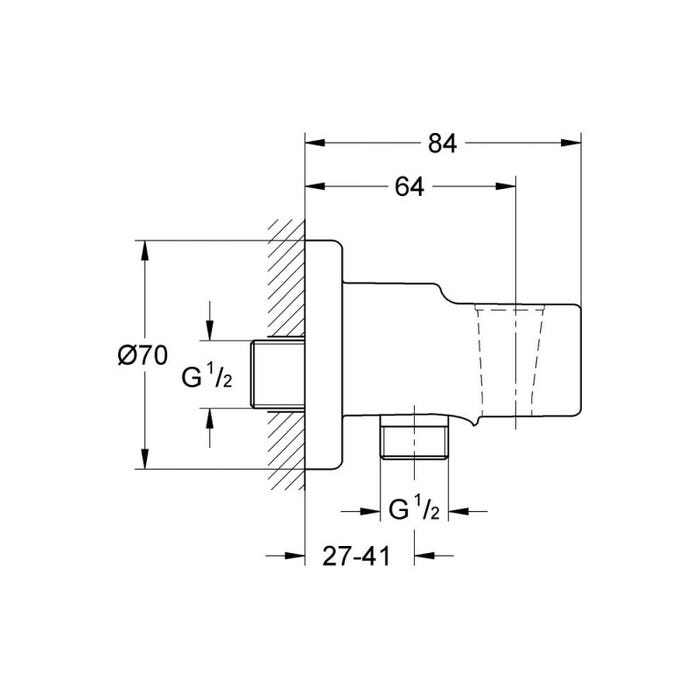 Coude à encastrer Relexa 1/2" chromé Grohe 2