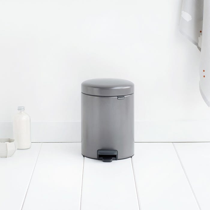 poubelle à pédale 5l platinum - brabantia 3