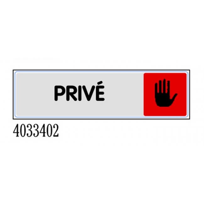Plaquette de porte ''Privé'' Novap en plexiglas couleur 170x45mm - NOVAP - 4033402 0