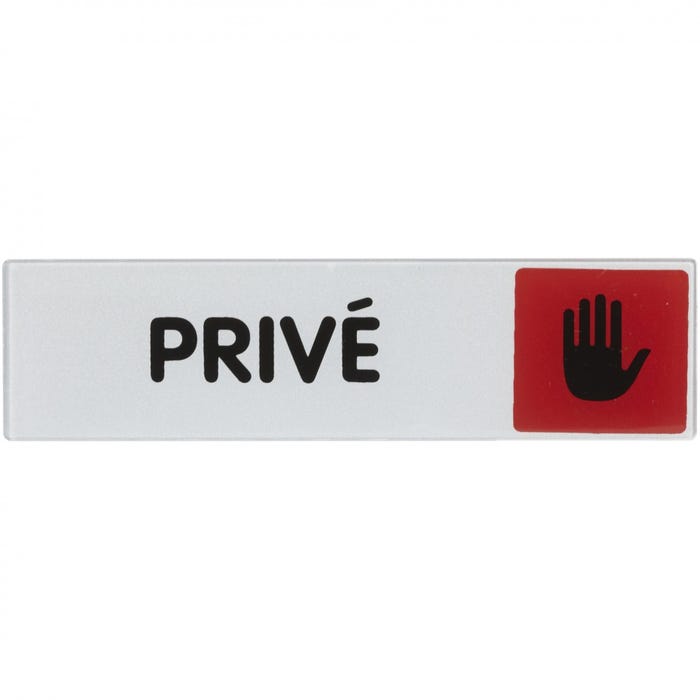 Plaquette de porte ''Privé'' Novap en plexiglas couleur 170x45mm - NOVAP - 4033402 5
