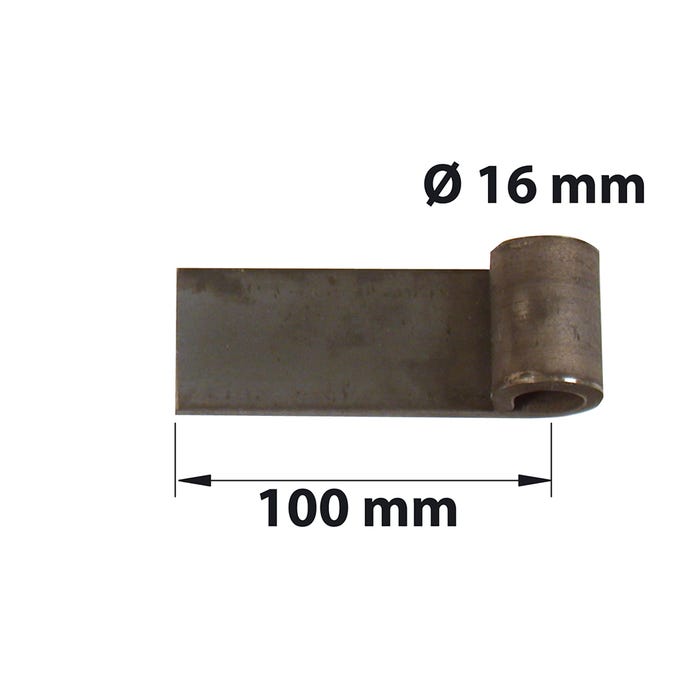 Noeud acier brut, H.40 x L.100 x P.30 mm 1