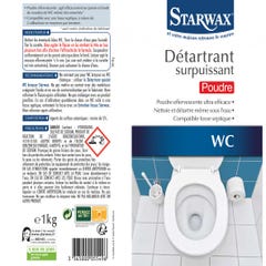 Détartrant poudre sanitaire STARWAX 1 kg 1