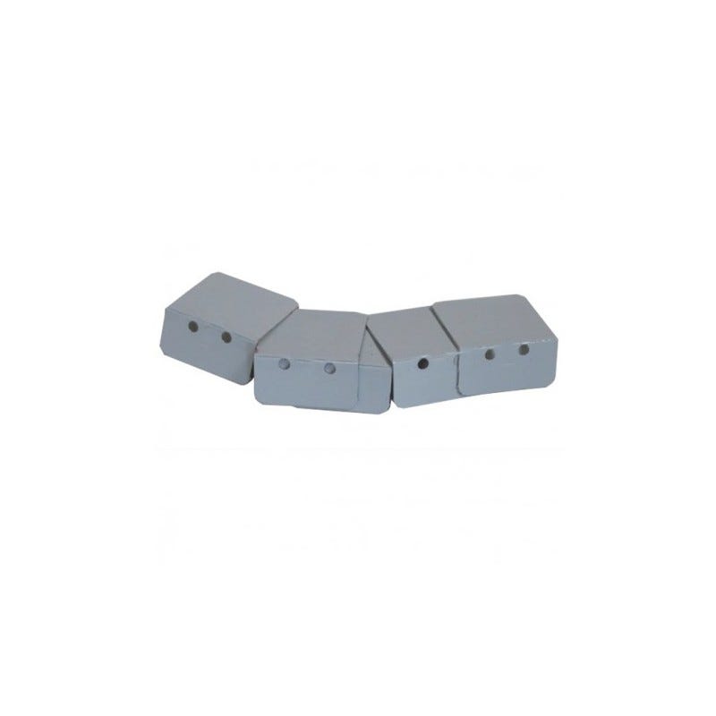 Arrêts aluminium pour profil de jonction toiture polycarbonate (x5) Aluminium, E : 16 mm 0