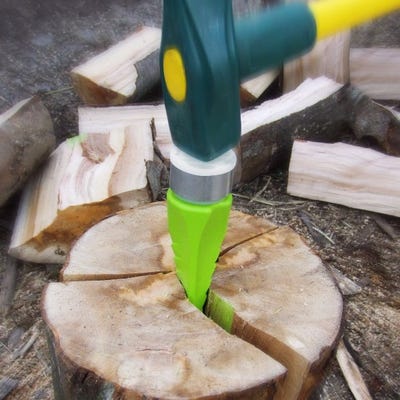 Coin éclateur en métal pour couper le bois, Il aide à fendre les grands  troncs