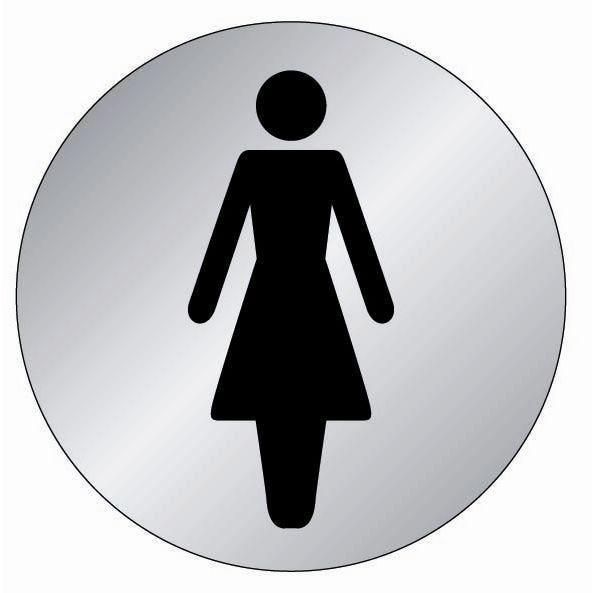 Plaque signalétique en Aluminium brossé ''Toilette femme'' D.75mm - NOVAP - 4383033 0