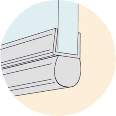 Schulte Joint d'étanchéité de douche bas Universel, 100 cm recoupable, pour  porte 5 mm, E100058-5-2-99