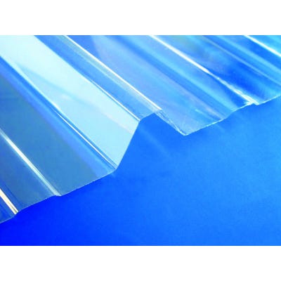 Plaque type bac acier 1045 en polyester Translucide, l : 105 cm, L : 200 cm