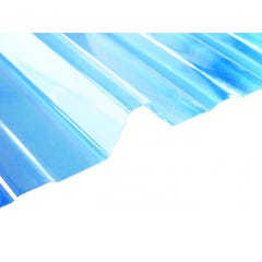 Plaque polycarbonate alvéolaire 10mm Translucide, l : 98 cm, L : 50 cm ❘  Bricoman