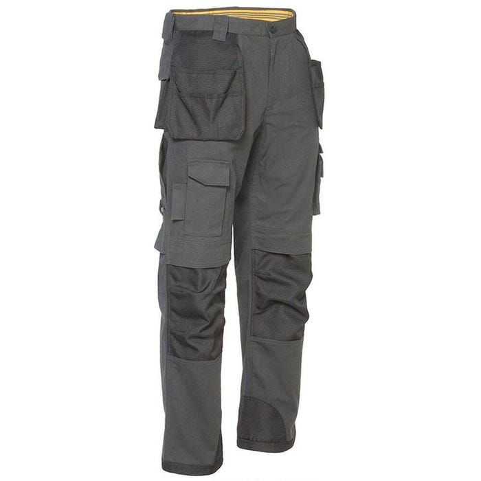 Pantalon de travail multipoches avec poches genouillères Caterpillar TRADEMARK Gris 44 0