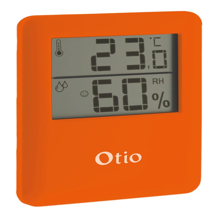 Thermomètre hygromètre magnétique orange - Otio 0