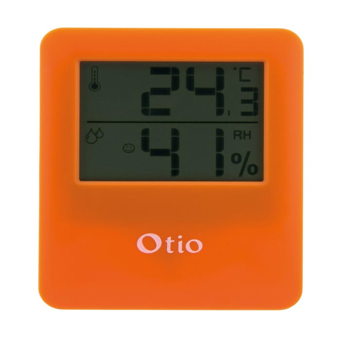 Thermomètre hygromètre magnétique orange - Otio 1