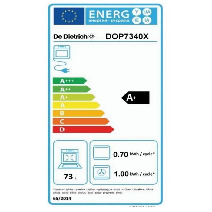De Dietrich DOP7340X Four - Convection - Électrique - Encastrable - 59,2 cm - 73 L - Inox noir 2
