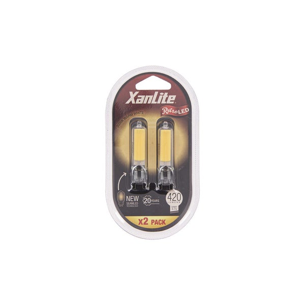 Pack de 2 ampoules RetroLED, culot G9, 3,7W cons. (400 lumens), lumière  blanche chaud ❘ Bricoman