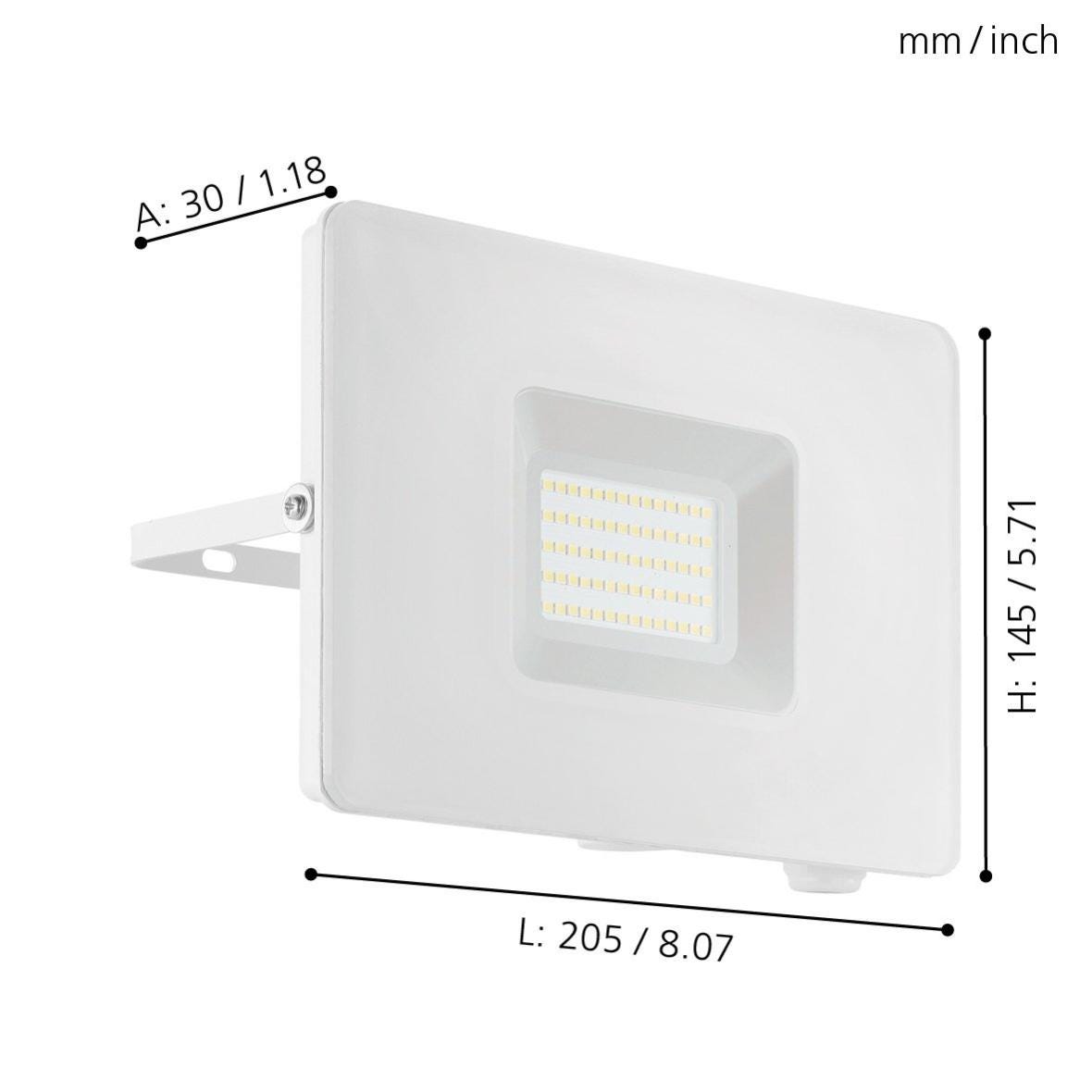 Applique extérieure FAEDO 3 IP65 LED 53W en aluminium blanc 205x0x145mm 3
