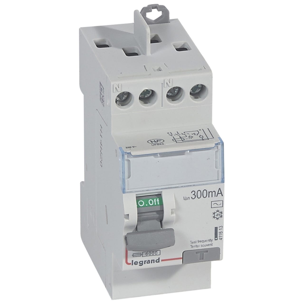 interrupteur différentiel legrand dx3 25a 300ma 2 poles type ac - vis / vis 0