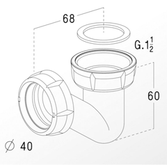 Siphon baignoire en PVC 1