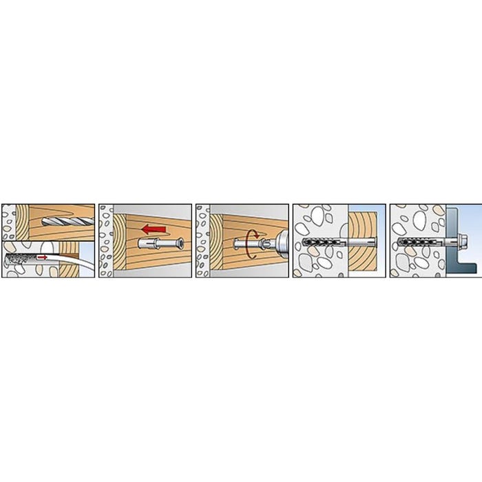 Chevilles + vis 8X80 - 50 Pièces pour cadres et ossatures - SXR T - FISCHER 3