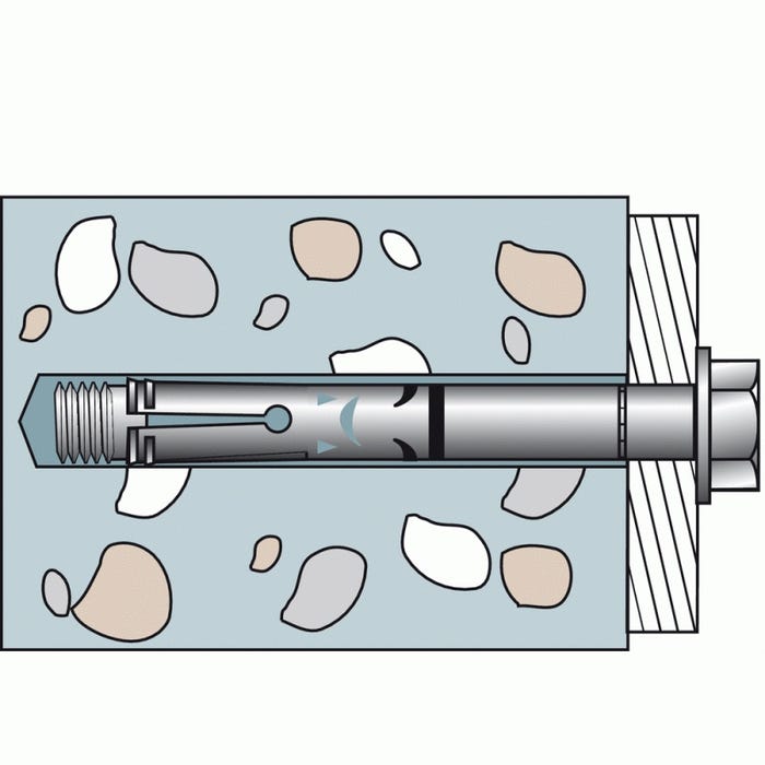 Cheville à double expansion FH-II ATE option 1 diamètre 18mm filetage M12 épaisseur maxi à fixer 25mm boîte de 20 pièces 1