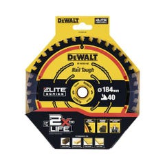 Lame de scie circulaire DEWALT DT10303-QZ 184/16 mm 40 Dents 2