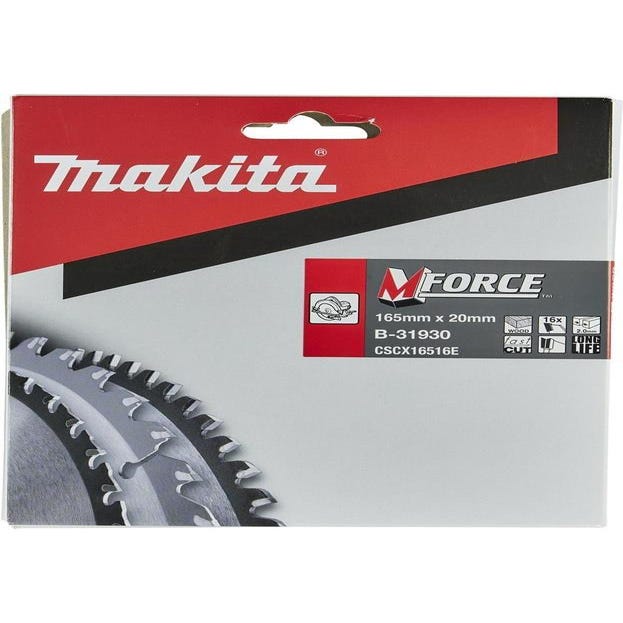 Lame pour scie circulaire M-Force bois MAKITA B-31930 165x20mm 16 dents 1