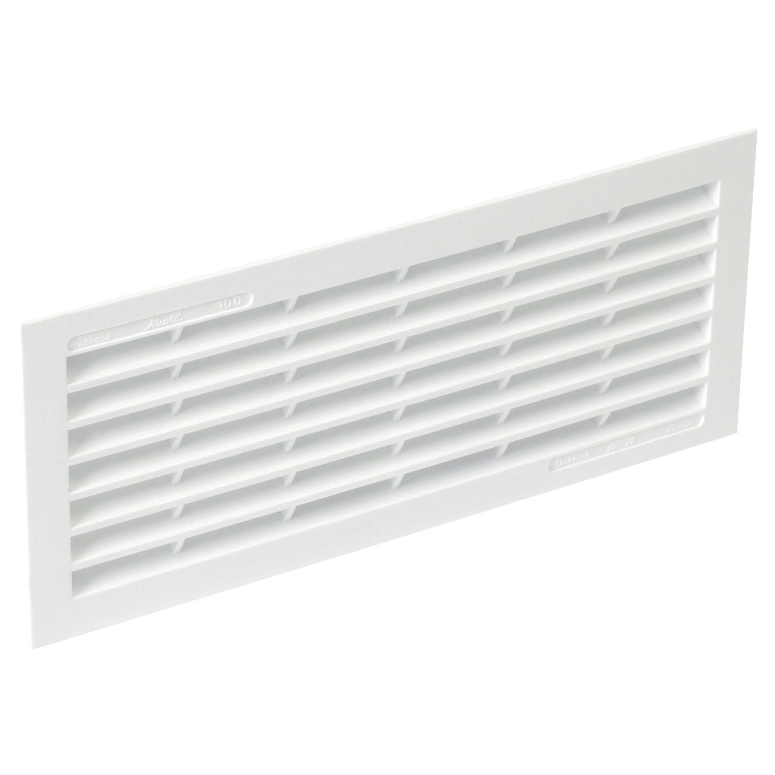 Grille de ventilation en applique rectangulaire plate à fermeture 40x300mm  - NICOLL - 1PF300 ❘ Bricoman