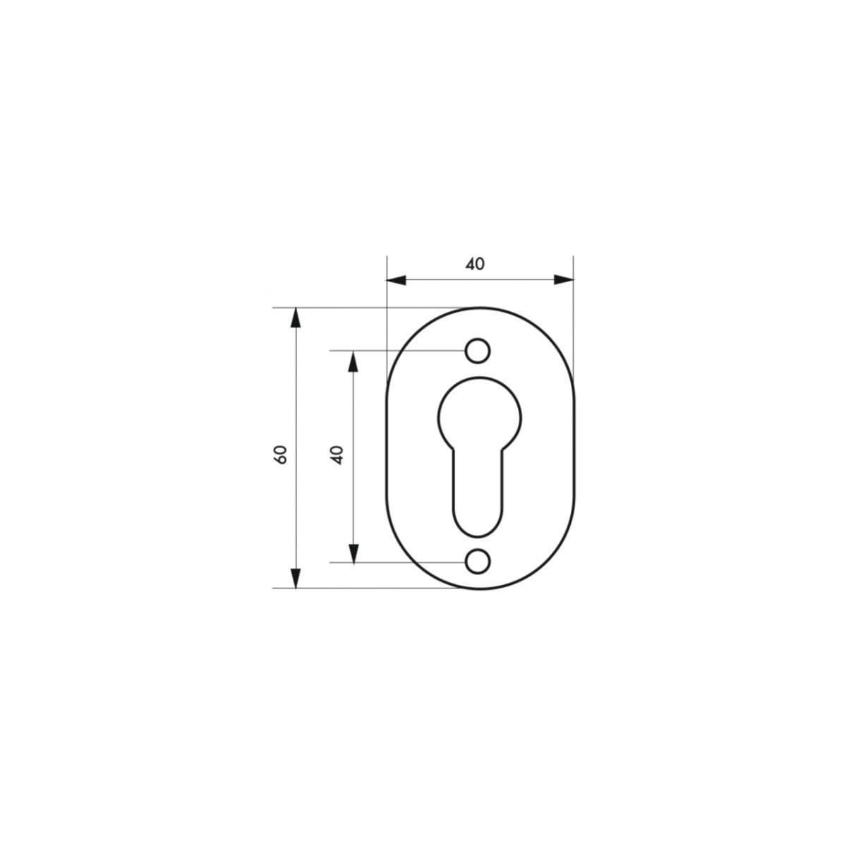 Rosace pour cylindre profilé laiton Ø 30 mm 1