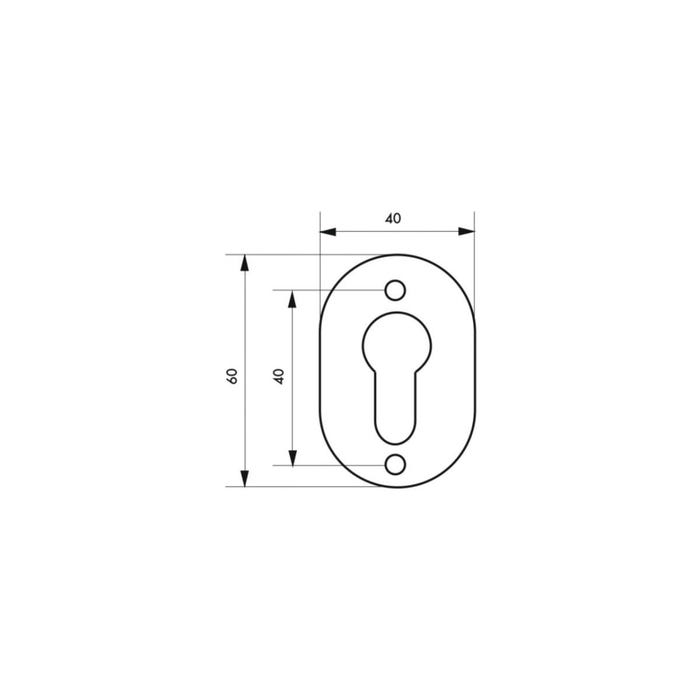 Rosace pour cylindre profilé laiton Ø 30 mm 1