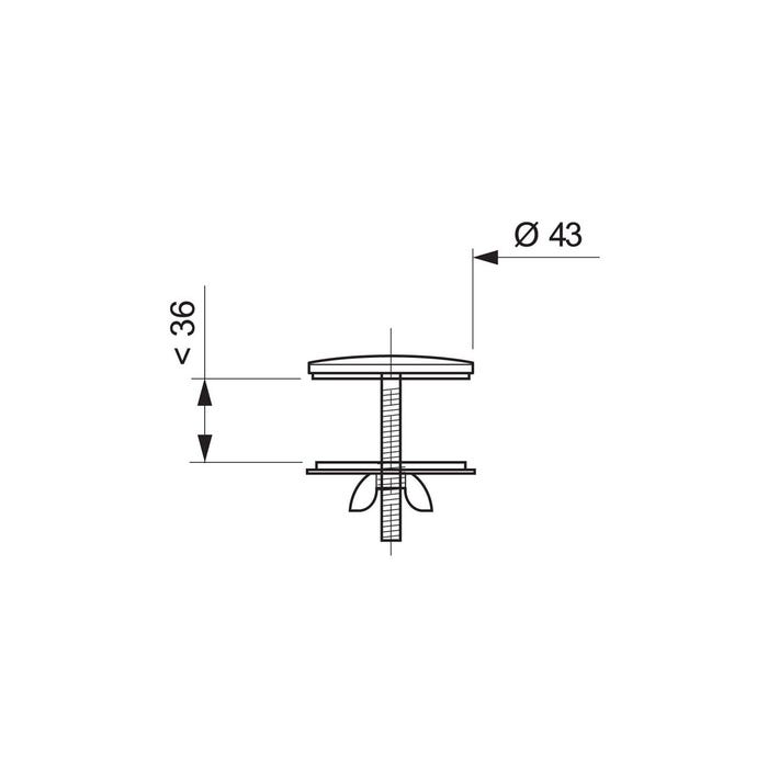 Cache trou en inox d43 1