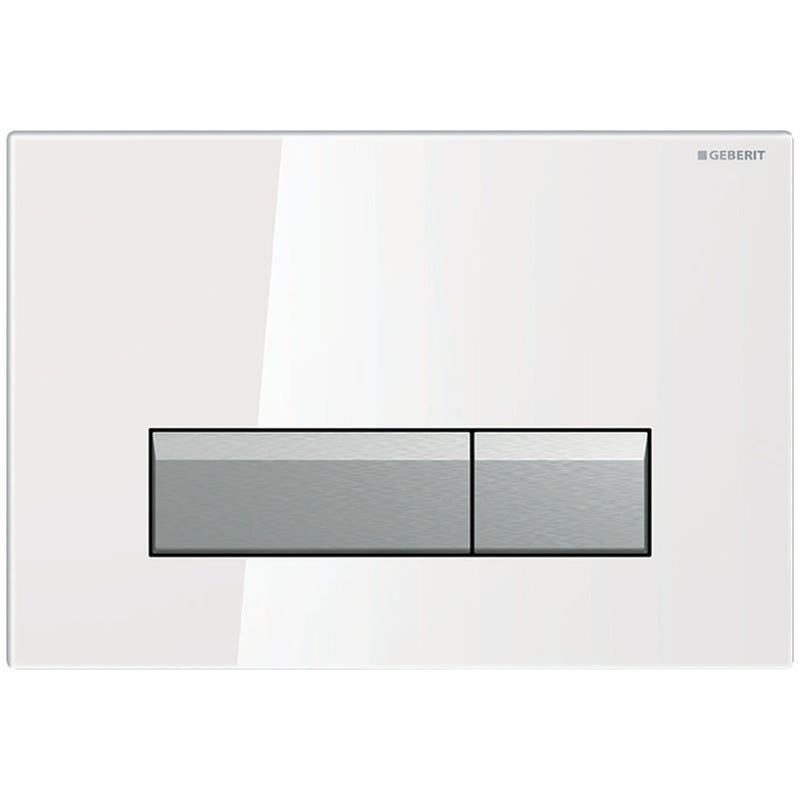 Geberit Sigma 40 Plaque de recouvrement rinçage à 2 boutons, blanc (115.600.SI.1) 0