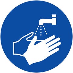 Panneau Obligation laver les mains - Rigide Ø300mm - 4061641 0
