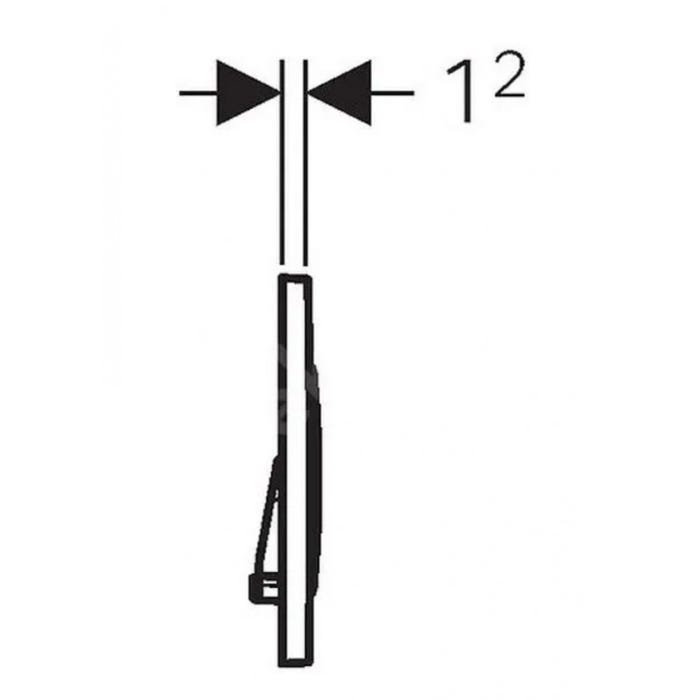 Geberit Sigma30 Plaque de déclenchement double touche, Noir mat/chrome (115.883.14.1) 2