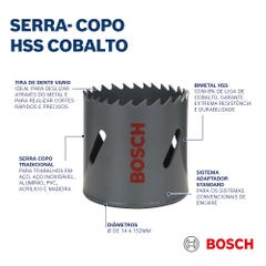 Scie-trépan HSS bimétal pour adaptateur standard D. 46 mm Bosch 3