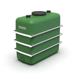 Cuve Hors-sol Rectangulaire 1100 Litres avec Bandes en Acier DS Eau Vert 0