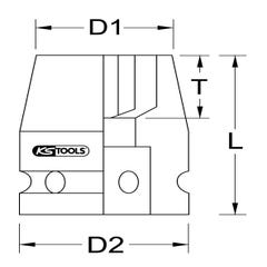 KS TOOLS - Douille courte à chocs 70 mm - 515.1770 5