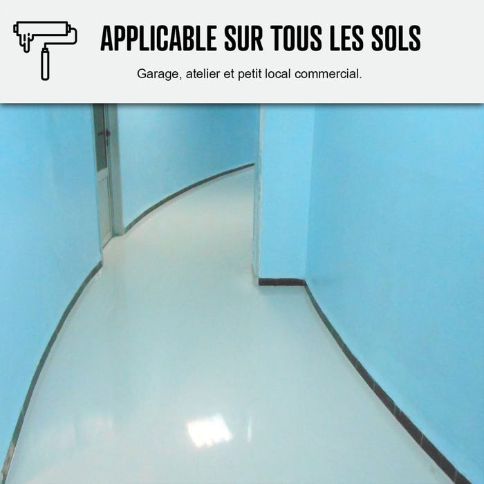 PEINTURE EPOXY SOL GARAGE - REVEPOXY GARAGE - 5 kg (jusqu'à 16 m² en 2 couches) - Gris 4 - RAL 7047 - ARCANE INDUSTRIES 5