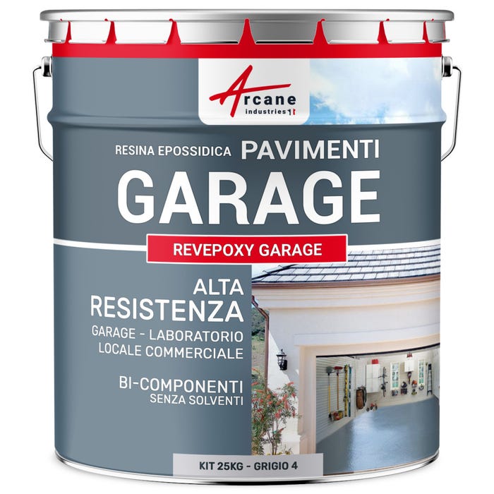 PEINTURE EPOXY SOL GARAGE - REVEPOXY GARAGE - 25 kg (jusqu'à 80 m² en 2 couches) - Gris 4 - RAL 7047 - ARCANE INDUSTRIES 1